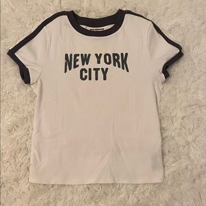 Kids White and Black New York City Tee